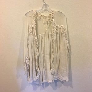 Free People Sweaters - Free People cream fringe sweater Free People Sweaters - Free People cream fringe sweater
